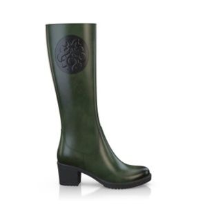 BREN MAROE Designer Elegant Women Green Boots